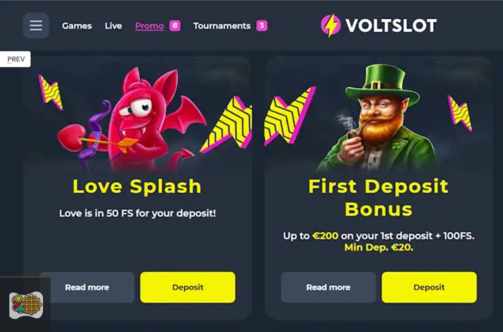 Voltslot Casino bonus